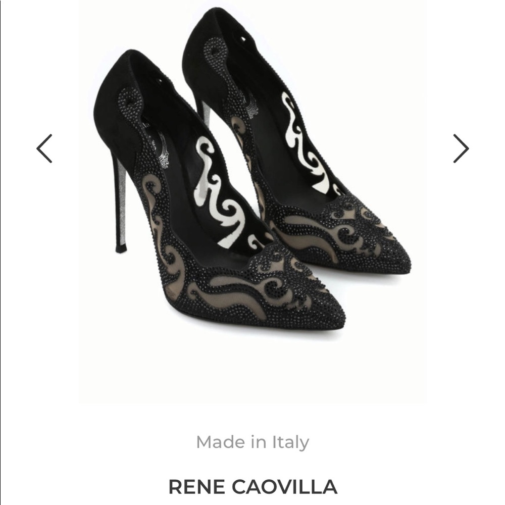 Rene Caovilla rhinestone and glitter pumps *NEW